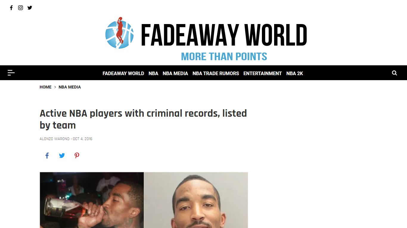 Active NBA players with criminal records, listed by team